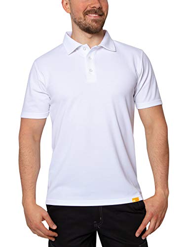 iQ-UV Herren 50+ Sonnenschutz, Regular Geschnitten Uv Polo Hemd, weiß(White), XL (54)