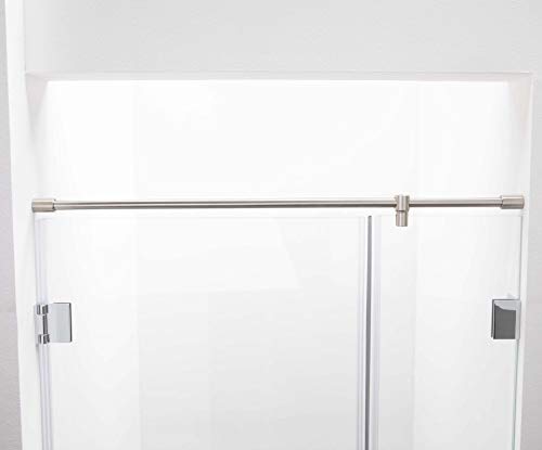 Stabilisationsstange für Nischen-Duschen, Haltestange Wand-Wand, Stabilisator Duschwand (120cm, Edelstahl)