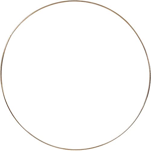 Creativ 52429 Metalldraht Ring, 30cm Ø, Gold, 10 Stück