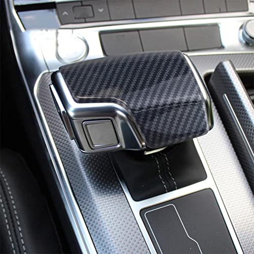 WMGoods Passend für Audi A6 C7/C8 2012–2021, Auto-Gangschaltung, kratzfeste Auto-Schaltknauf-Abdeckung, Kohlefaser-Muster