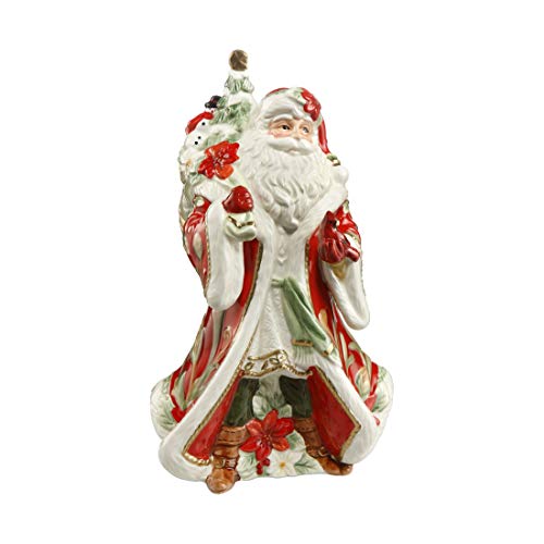 Goebel Spieluhr - 51001271 - Motiv: Santa mit Geschenken auf dem Rücken - Serie: Fitz and Floyd - NEU