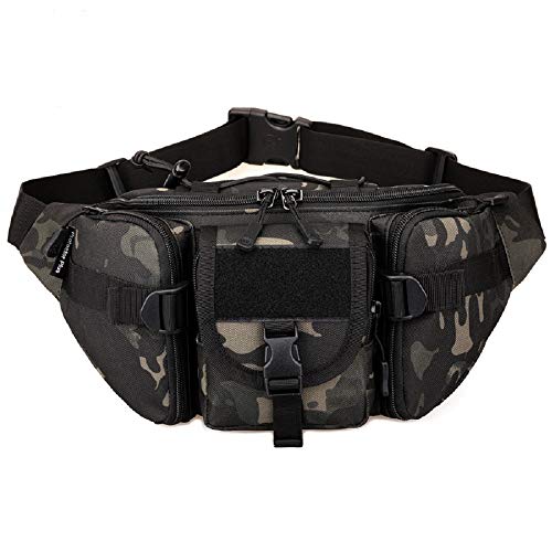 YFNT Tactical Waist Pack tragbar Fanny Pack Outdoor Army Hüfttasche Military Taille Pack für Radfahren Camping Wandern (Nacht Tarnung)