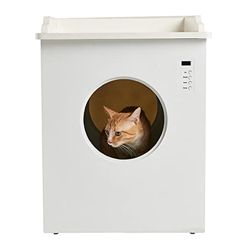 Katzenklo Selbstreinigende Wurf-Box Luxuskatze-WC Mehrere Arbeitsmodi Cat Littler Box Timing-Funktion und Nicht-Stick-Liner 14L für mehrere Katzen Katzentoilette