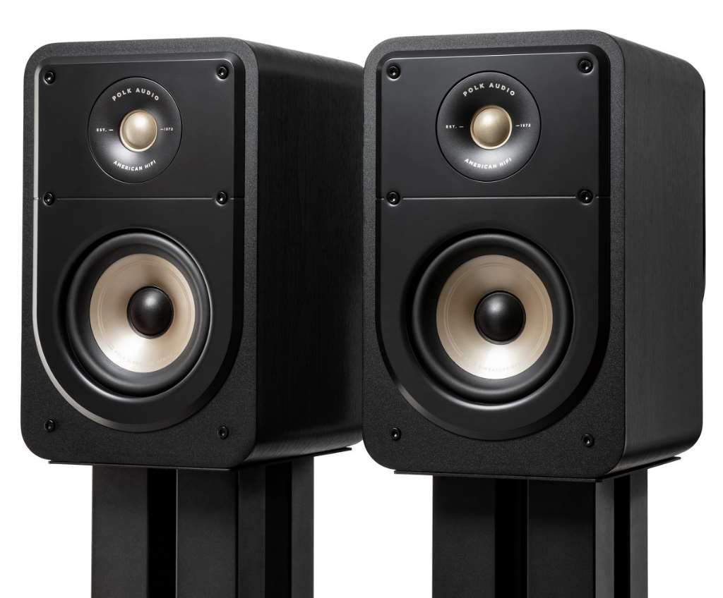 Polk Audio Signature Elite ES15 hochauflösende Regallautsprecher fürs Heimkino, Stereo Lautsprecher, Surround Boxen, Hi-Res zertifiziert, kompatibel mit Dolby Atmos und DTS:X (Paar), Schwarz, SIGS15ELBK