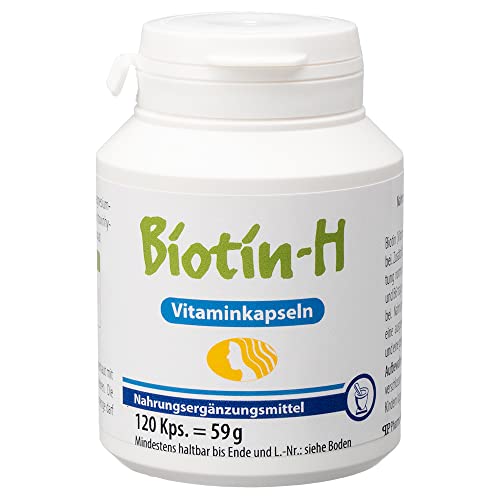 Pharma-Peter BIOTIN H Vitaminkapseln 120 Stück für Haut, Haare und Nägel, 120 Kapseln