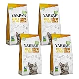 Yarrah - Trockenfutter mit Huhn für Katzen Bio - 2,4 kg - 4er Pack