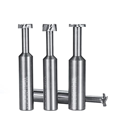 1pc T-Nut-Fräser 4-12mm Schaft 4 Flöte Hartmetall-Schaftfräser für die Metallbearbeitung T-Nut-Nutfräser CNC-Fräser-1 Stück 8x3x4x12,7x50