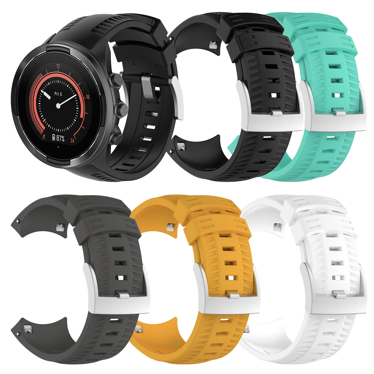 Bakeey Sportuhr Band Ersatz-Silikonarmband für Suunto 9 Series Smart Watch