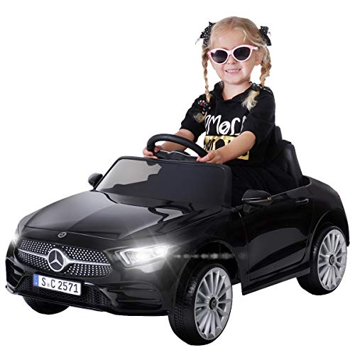 Actionbikes Motors Kinder Elektroauto Mercedes Benz CLS 350 - Lizenziert - Rc 2,4 Ghz Fernbedienung - Led - Soundmodul - Elektro Auto für Kinder ab 3 Jahre - Kinderauto Spielzeug (CLS 350 Schwarz)