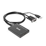 club3D CAC-1720 VGA- und USB-Typ-A auf HDMI™-Adapter mit Pigtail St./B. 0,6m 28AWG