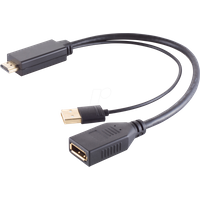 SHVP BS10-01010 - HDMI Adapter, HDMI-A Stecker > DisplayPort Buchse, 30cm