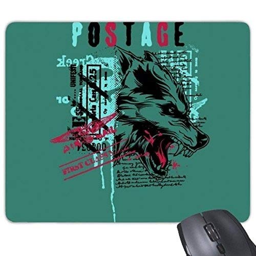 Graffiti - Street - Kultur auf der Ebene der Rot - Grünen Schwarzer Wolf Blut auf e - Mail - Versand - Design, Kunst und Illustration Muster rechteckig - Mousepad Gaming Mouse Pad