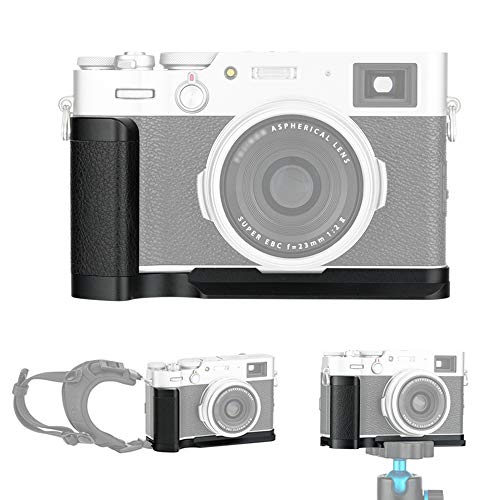 Handgriff Kameragriff für Fujifilm Fuji X100V X100F | Verbessertes Handling | Arca Swiss schnellwechselplatte kompatibel mit Stativ | Akku direkt wechseln | Metall L-Platte