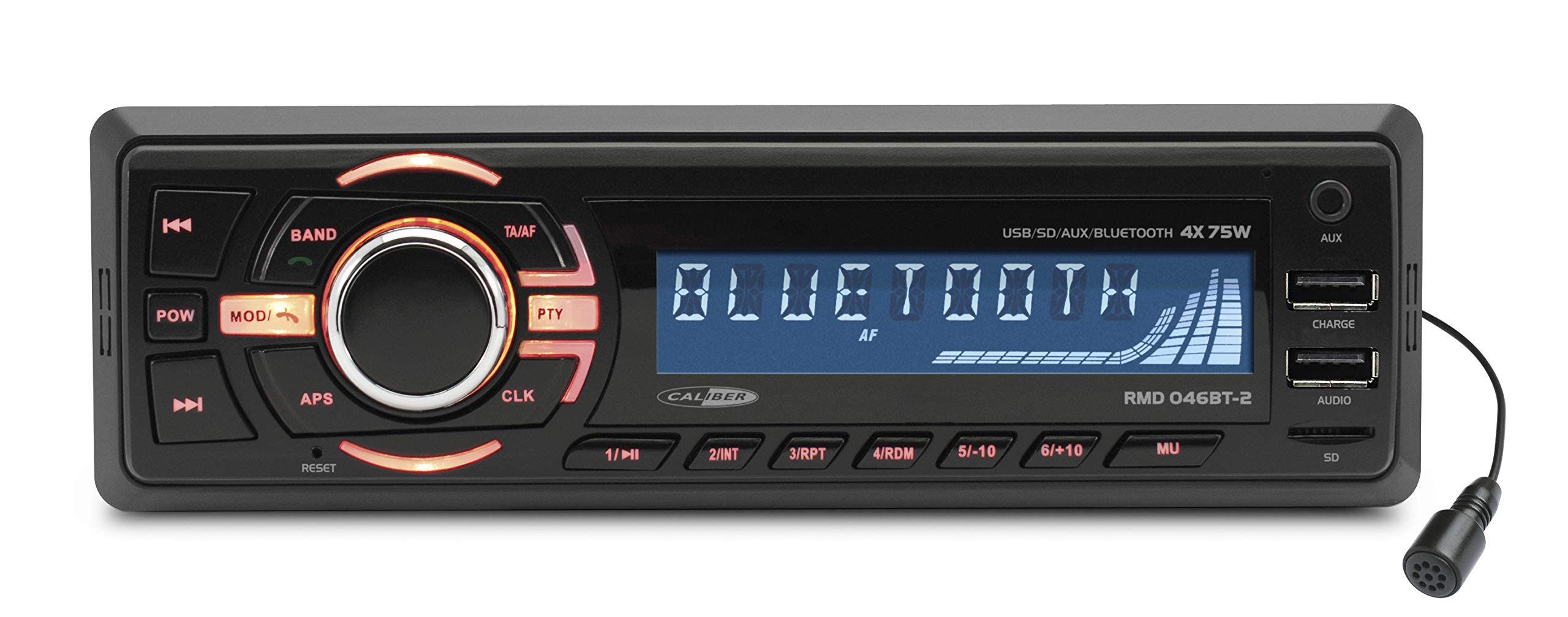 Caliber Autoradio - Auto Radio mit FM-Radio - Bluetooth - FM - SD - USB - USB zum Aufladen - Mit Freisprechfunktion - 4X 55 Watt - Schwarz - 1 Din
