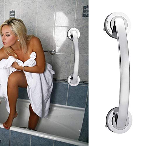 BEPM Haltegriffe Für Die Toilette Wc Haltegriff Haltegriffe Dusche Saugnapf Handlauf 1Pc Bad Sicherheitsgriff Saugnapf Handlauf Halter Bad Griff Badewanne Duschstange Schiene Möbel Zubehör-Silber-