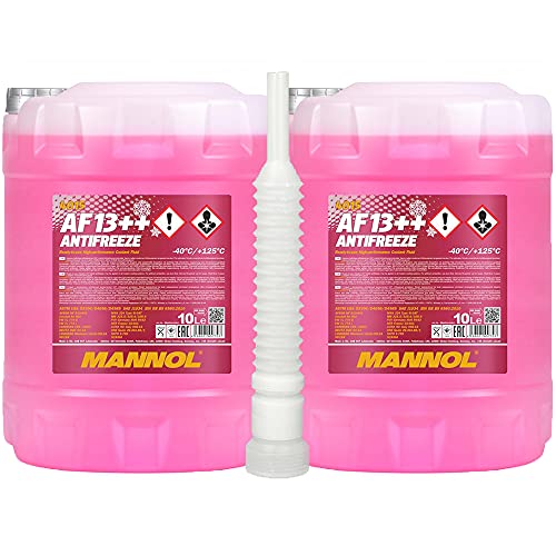 MANNOL 2 x10 Liter, 4015 Antifreeze AF13++ (-40) Kühlerfrostschutz verdünnt violett