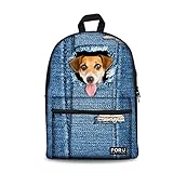 HUGS IDEA Rucksack mit niedlichem Hundemotiv, für Reisen, Schultasche