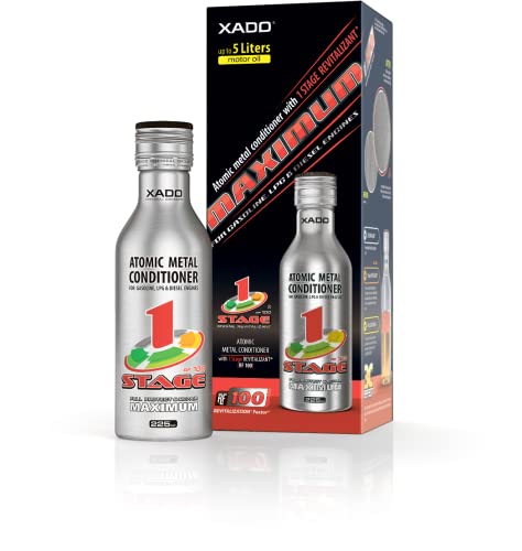 XADO Motor-Öl Additiv - Schutz für Motoren - Zusatz zur Reparatur und gegen den Verschleiß, atomarer Metallconditioner mit Revitalizant® 1Stage Maximum (bis 5L Ölvolumen)