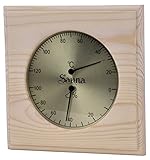 WelaSol Top Kombigerät Sauna Thermometer mit Hygrometer für Sauna, Dampfsauna, Biosau.
