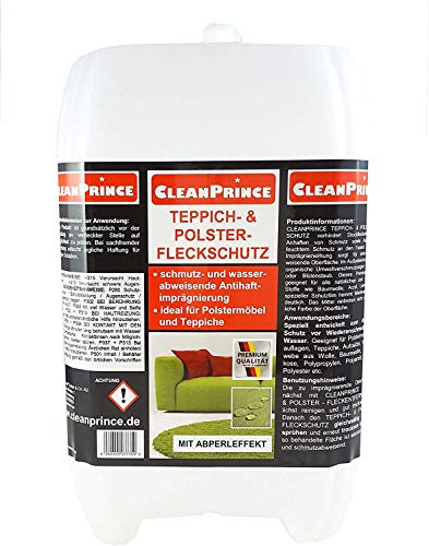 CleanPrince FLECKSCHUTZ 5 Liter Teppich- und Polster Fleckschutz Teppichimprägnierung Polsterimprägnierung