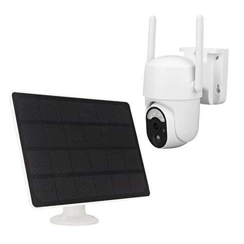 Oumefar Solar-Überwachungskamera, 4MP WIFI Wireless 2.5K mit Flutlicht-Farbnachtsicht 2-Wege-Audio IP65 Wasserdichte Solarkamera