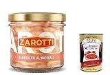 6x Zarotti Gamberetti al naturale, Garnelen in Wasser und Salz erhalten 110g + Italian Gourmet polpa 400g
