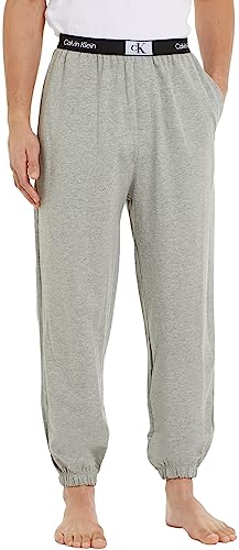 Calvin Klein Herren Jogginghose Sweatpants Lang, Grau (Grey Heather), S