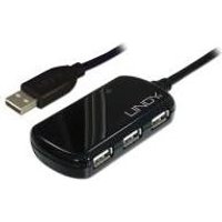 Lindy USB2.0 Active Extension Pro 4 Port Hub - Hub - 4 x USB2.0 - Desktop (42781)
