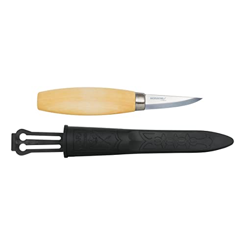 Morakniv 120 Carbonstahl Holzschnitzmesser mit Scheide, 6,1 cm