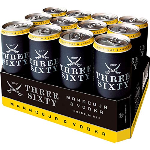 Three Sixty Vodka Maracuja, 12er Pack (12 x 0.33 l) EINWEG