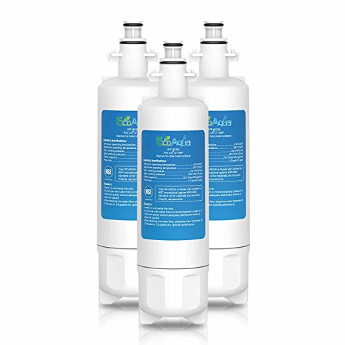 EcoAqua EFF-6032A Kühlschrank Wasserfilter Kompatibel mit LG ADQ36006102, ADQ36006101-S, ADQ36006101, LT700P, APF-1400, CLCH106, HDX FML-3, Kenmore 46-9690, Kenmore 79572032110, LP-1400P, NV-120A (3)
