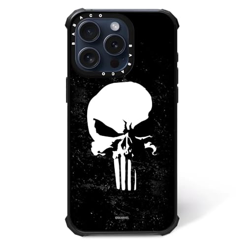 ERT GROUP Original und Offiziell Lizenziertes Marvel Muster Punisher 002 Magnetisch Handyhülle für iPhone 15 PRO Case, Zoll Kompatibel mit MagSafe, stoßfest, Hülle, Black
