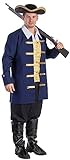Dress Up America 792-M Herren-Kolonial-Aristokraten-Kostüm, Mehrfarbig, Größe Mittel (Taille: 99-112, Höhe: 165-168 cm, Schrittnaht: 74-79 cm)