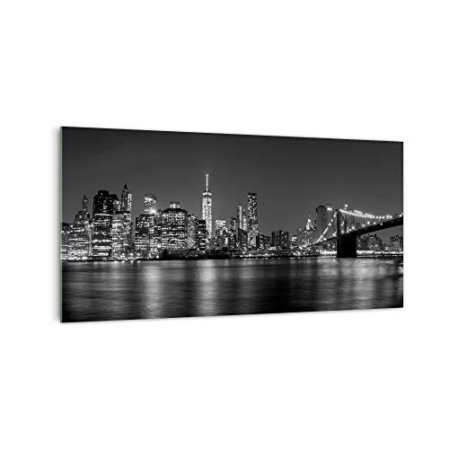 DekoGlas Küchenrückwand 'New York nachts' in div. Größen, Glas-Rückwand, Wandpaneele, Spritzschutz & Fliesenspiegel