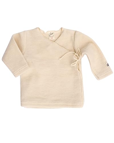 Lilano, Baby Wickelshirt, 100% Bio Wolle, Made in Germany (Natur, 50)