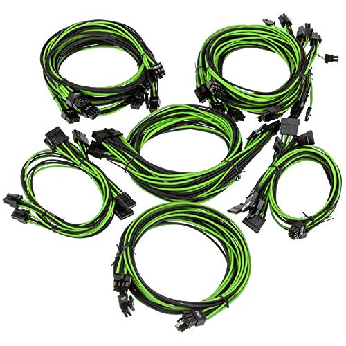 Super Flower Sleeve Cable Kit Pro schwarz / grün