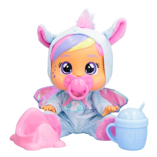 CRY Babies Loving Care Fantasy Jenna | Interaktive Puppe, die echte Tränen weint, einen Pyjama trägt und 3 Accessoires enthält - Spielzeug und Geschenk für Mädchen und Jungen