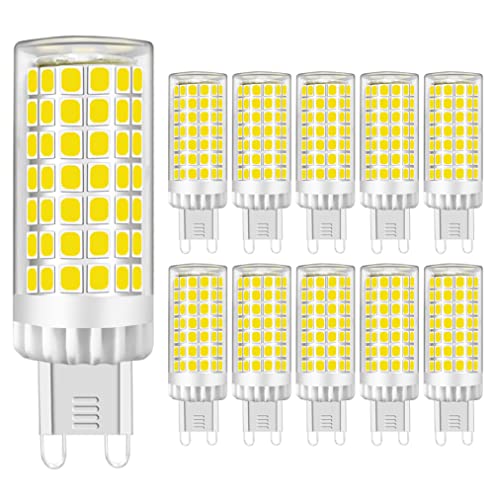 MENTA G9 LED 9W ersetzt 75W Halogenlampen Kaltesweiß 6000K 88 x SMD 2835 LED G9 LED Leuchtmittel Birne AC 220-240V Nicht Dimmbar Φ18*64mm 10er-Pack