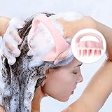 tinysiry Rutschfestes Kopfhaut-Massagegerät für nasses und trockenes Haar, Shampoo-Bürste zur Entfernung von Schuppen und Haarwachstum, Kopfmassagegerät für Frauen Hellrosa*5