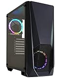 Xilence Xilent Blast X505.ARGB Gaming PC Gehäuse, 2X 120mm ARGB PWM Lüfter, ATX Midi Tower, schwarz