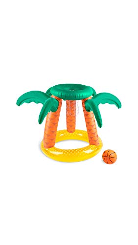 SunnyLIFE Aufblasbares Basketball-Set | Tropische Insel