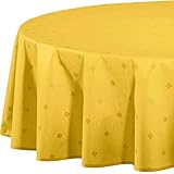 Erwin Müller abwaschbare Tischdecke, Tischwäsche Neuss im Rautendesign, gelb Größe 160x220 cm - acrylversiegeltes Gewebe für leichtes Wischen (weitere Farben, Größen)