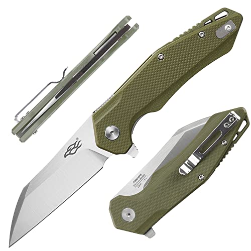 Ganzo Messer FH31 Taschenmesser Outdoormesser, D2 Stahl, Liner Lock, Farbe:grün