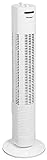 Bestron Turmventilator mit drei Geschwindigkeitsstufen, Ventilator mit 75° Oszillation-Funktion, inkl. Timer, Höhe: 78cm, AFT760W, Farbe: Weiß