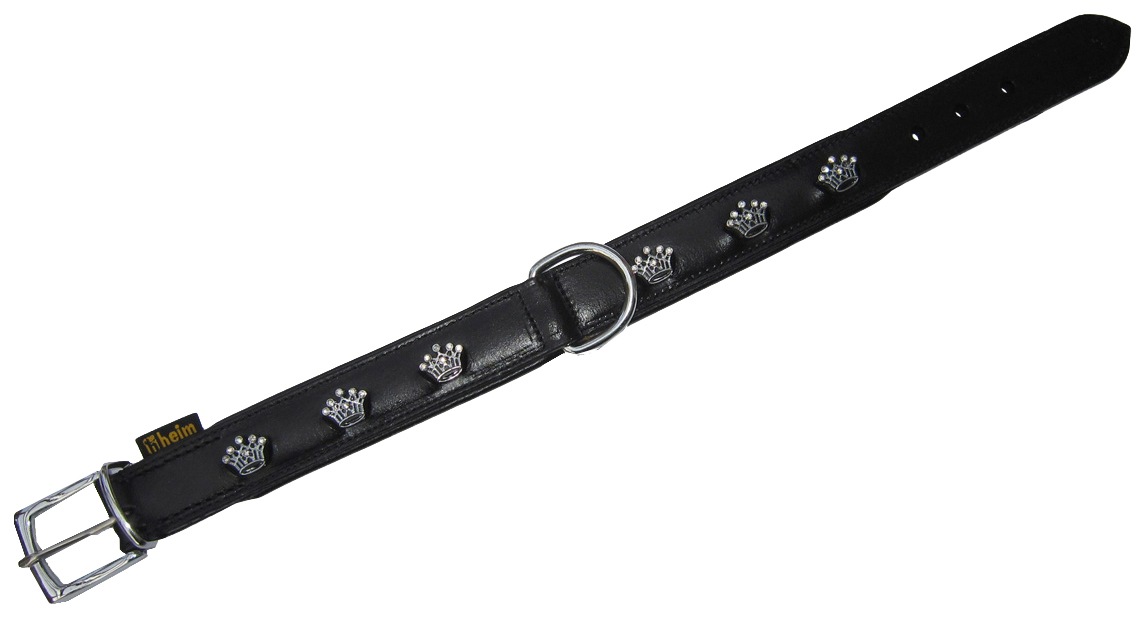 HEIM Hundehalsband »Krone«, schwarz, Länge: 45-65 cm