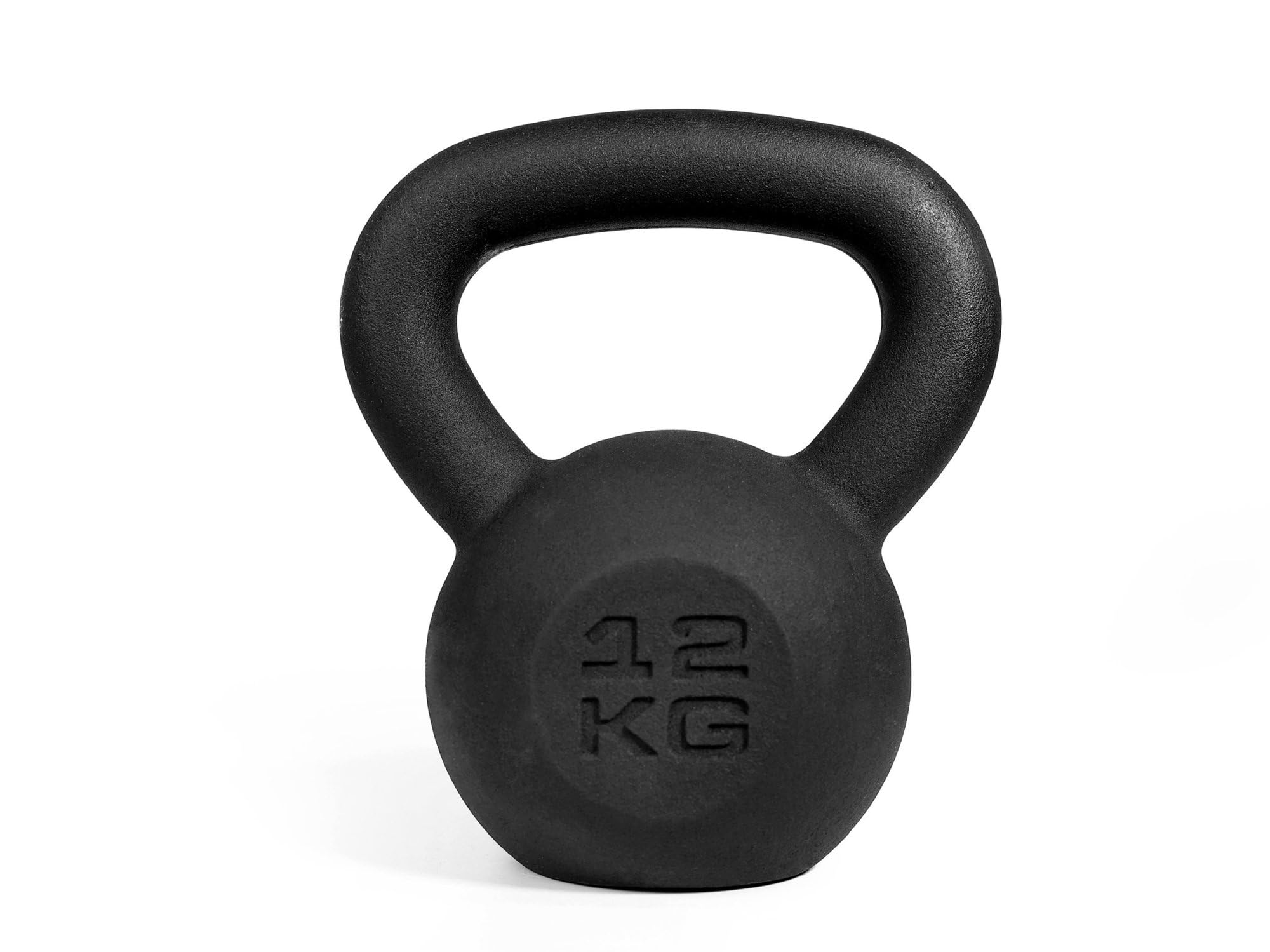 ZIRPO Kettlebell 12 kg, Kugelhantel aus Gusseisen, Kugelgewicht in 8 Varianten, Schwunghantel für Krafttraining, Workout und Profi Fitness, Schadstoffgeprüft