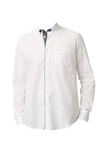 Harmont & Blaine Langärmeliges Hemd mit Kontrastdetails und Tasche CRK913011760M, Weiß, Medium
