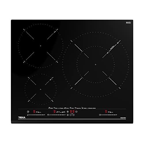 Teka MasterSense 60 cm Induction Hob with 8 Direct Functions and 3 Cooking Zones, 5.3 x 60 x 51 cm, Black