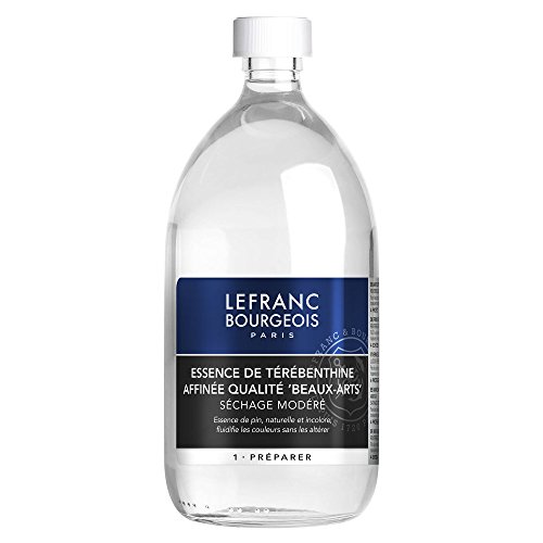 Lefranc & Bourgeois Malmittel, gereinigtes Terpentinöl für Ölfarben in 1 Liter Flasche