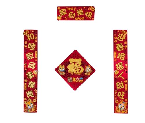 Chinesische Paare, chinesische Neujahrsdekorationen, 1,1 m, Frühlingsfest-Paare, DIY-Ornament, chinesische Neujahrsdekorationen, Fu-Fensteraufkleber, Mond-Neujahrsdekoration (Farbe: C) (Farbe: G) (Co